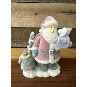 Polar Pals Santa Claus With Teddy Bear/Penguin Christmas Figurine Judy Sparks 97